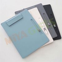 Custom Pastel Color Vegan Leather Padfolio A4 Portfolio Folder for Girl Lady Student File Legal Simple Clipboard Organizer