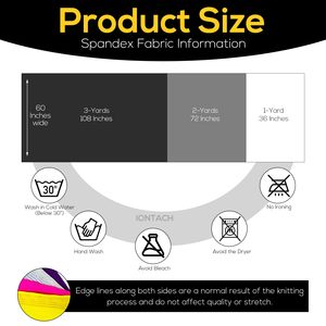4 Way Stretch 80% Nylon 20% Spandex Fabric 152.4 Cm Wide Roll Sold Per Yard For Swimwear Sportswear Dance Yoga Sewing Projects - Product Image 3
