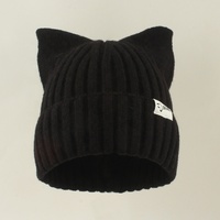 Bonnet Unisexe Décontracté de Haute Qualité pour Automne Hiver – Bonnet Tricoté pour Femme, Motif Jacquard Rayé/Écossais, Chaud en Acrylique, Oreilles de Lapin, Idéal Voyage