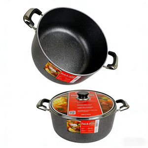 Olla Holandesa de Aleación de Aluminio Antiadherente de 17 Cuartos con Tapa de Vidrio Templado, Asas, Apta para Gas e Inducción, Apta para Lavavajillas, Stock en Almacén de EE. UU. - Product Image 3