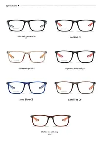 <span class=keywords><strong>Lunettes</strong></span> de lecture noires tendance <span class=keywords><strong>anti</strong></span>-lumière <span class=keywords><strong>bleue</strong></span> pour hommes et femmes, monture TR90, charnière à ressort, branches évidées, vente en gros transfrontalière - Product Image 5