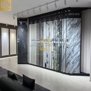Factory Custom Large Metal Marble Sintered Stone Porcelain Tile <strong>Slab</strong> Horizontal Sliding Display Stand For Showroom Exhibit - Product Image 2