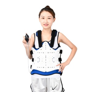 Soporte toracolumbar ajustable con forro transpirable, correas traseras antideslizantes y soporte reforzado para la columna vertebral y la zona lumbar. - Product Image 1