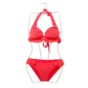 Beishite Swimsuit Hangers Female Bikini Usage ROSE Gold Metal Clothes Rack Swimwear Hanger In Body Shape