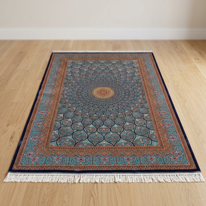 Tapis de luxe en pure soie fait main, moderne, noué à la main, antidérapant, lavable, revêtement de sol design pour salon, hôtel, chambre à coucher - Product Image 5