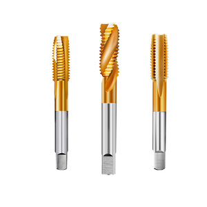 Juegos de Machos de Roscar con Recubrimiento de Titanio para Máquinas que Contienen Cobalto, Herramientas de Perforación de Acero Inoxidable - Product Image 1