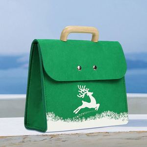 Promotion Logo New Christmas Wool Felt Customized Small Woolen Carry <b>Bags</b> for Candy on Halloween - Product Image 4