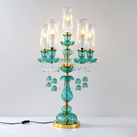 Lampe de table en cristal de luxe européenne, éclairage d'intérieur, décoration pour hall d'hôtel, villa, mariage, salle à manger, salon, verre fabriqué en Chine