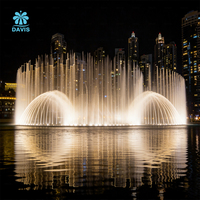 Fontaine flottante personnalisée DMX512 en acier inoxydable 304, écologique, pour spectacle aquatique en lac et performance en parc aquatique