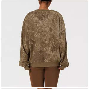 BCX6475 <span class=keywords><strong>sweat</strong></span>-shirt ample <span class=keywords><strong>Tie</strong></span> <span class=keywords><strong>Dye</strong></span> pour femmes, hauts à la mode, manches longues, oversize, Top décontracté, col ras du cou, manches longues - Product Image 5