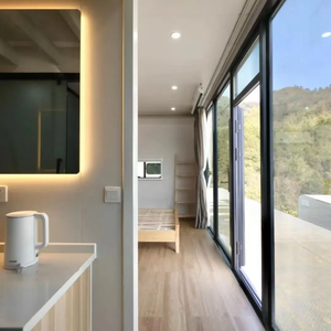 Maison conteneur modulaire préfabriquée en panneaux sandwich d'acier à installation facile, type Apple Cabins, Tiny House, pour hôtel - Product Image 4