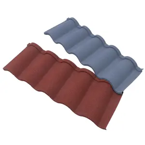 Unbreakable iron sand stone coated steel roofing tile stone coated roof tile slate