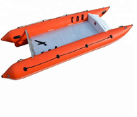 Bateau à voile catamaran gonflable OEM ODM 480 cm en PVC TPU avec auvent et plancher en aluminium