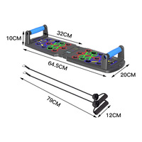 Jovia G2108 Planche de fitness multifonction pliable et portable pour pompes et abdominaux, équipement de sport à domicile