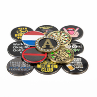 Vente en gros Marqueur de balle de club de golf glamour personnalisé Marqueur de golf esthétique de luxe Accessoires de golf en métal Marqueur de balle de golf divers