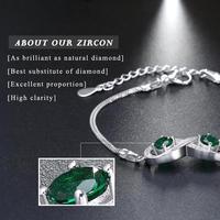Mode féminine Bracelet pierre vert émeraude de haute qualité Bracelet connecté chaîne à la main