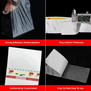 Cinta Adhesiva de Doble Cara 3M 9080A, Adhesivo Acrílico, Remoción Limpia/Fuerte Adhesión, Apta para Superficies Pintadas, Rollos con Corte Personalizado - Product Image 4