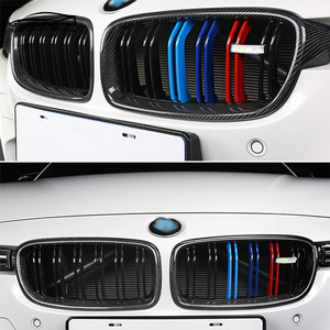 F30カーボンファイバーフロントグリルキドニーグリルデュアルスラットグリルBMW3シリーズF30F35用 - Product Image 2