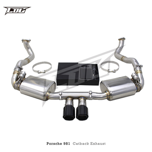 Tuyau d'échappement Catback à soupape COC pour PORSCHE 981 Cayman Boxster 2.7/3.4 2012-2015 SS304 avec système de clé de télécommande - Product Image 6