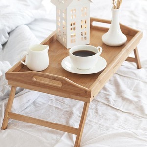 <b>Bamboo</b> Folding <b>Table</b> 50x30cm Rectangular Foldable Dining <b>Table</b> For Bedroom Or Office Use - Product Image 4