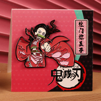 Épingle de revers en métal émaillé doux, Design d'anime, épingle à paillettes, épingle d'anime personnalisée en émail dur avec carte de support