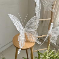 DREA Décorations Visuelles pour Mariages : Pièces de Présentation Florales en Dentelle Papillon pour Vitrines, Scènes d'Événements, Hôtels et Centres Commerciaux