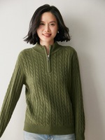 Pull en cachemire à col roulé pour femme, couleur unie, nouveau style automne/hiver 2026