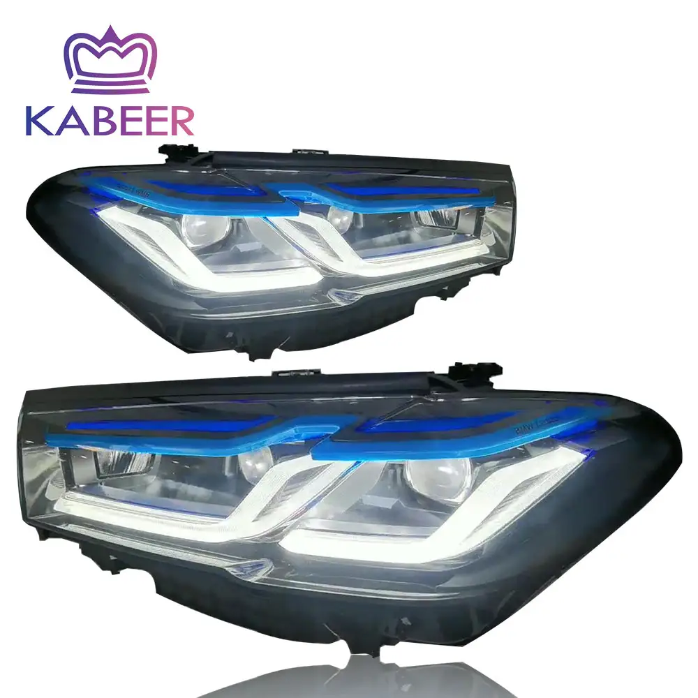 BMW 5 serisi için Kabeer G30 far 2018-2022 G38 G30 LED far araba yükseltme M5 tarzı lazer far