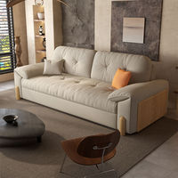 Meubles de maison au design simple, prix de gros, canapé-lit noir sectionnel et confortable pour le salon