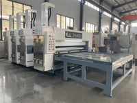 Machine de découpe et d'impression semi-automatique à 2 couleurs pour boîtes en carton avec alimentation par chaîne