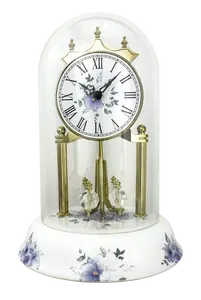 Jam meja Vintage 6.6*9.8 inci, dekorasi rumah gerakan kuarsa, jam meja ulang tahun desain Glam mewah jam Desktop