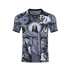 YL Retro đội cũ hoài cổ kỷ niệm phiên bản Máy nghe nhạc Fan Jersey 100% Polyester nhanh khô thoáng khí bóng đá mặc - Product Image 4