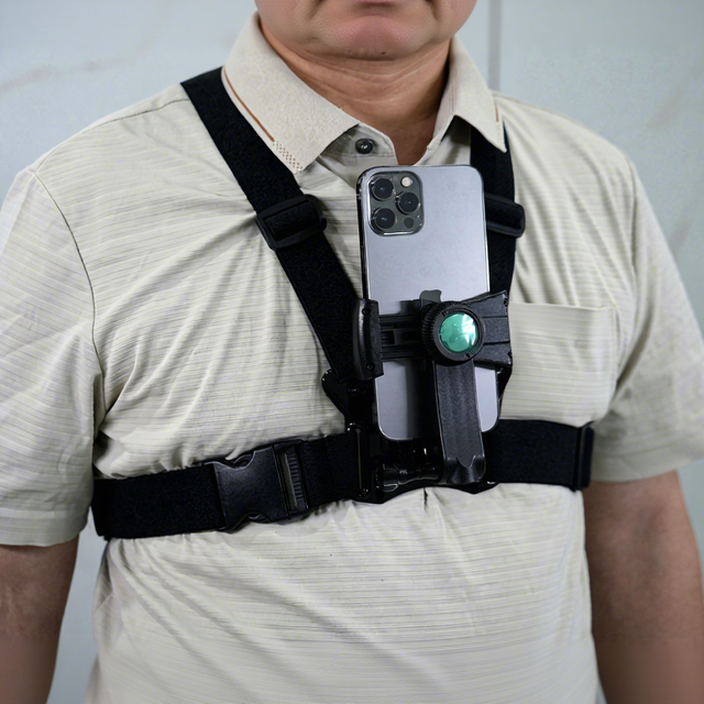 Adjustable Phone Mobile Phone Chest Strap Harness Mount Holder for POV/VLOG Cell Phone Clip for Samsung iphone Action Camera