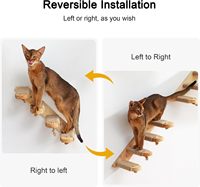 Hamac mural en bois pour chat, structure d'escalade pour chat, perchoir pour chat d'intérieur, mobilier mural pour chat pour dormir et se reposer