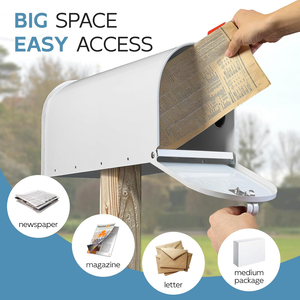 Buzón de Acero Resistente al Agua y a la Corrosión, Buzón <span class=keywords><strong>Exterior</strong></span> <span class=keywords><strong>para</strong></span> Casa y Jardín - Product Image 3