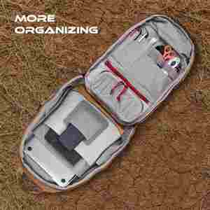 Mochila Táctica AVER-TX 20-36L, Sistema MOLLE, Unisex, Nailon Gris, Diseño con Paneles, Cierre de Cremallera - Product Image 5