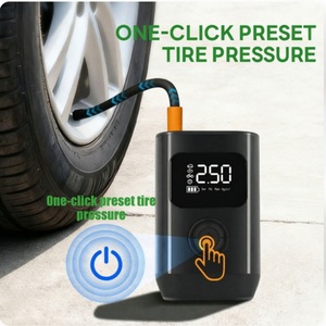 <span class=keywords><strong>Pompe</strong></span> à air numérique pour pneus de voiture, sans fil, portable, rechargeable par USB, avec manomètre - Product Image 2