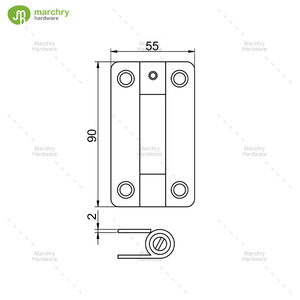 <span class=keywords><strong>Cerniera</strong></span> a <span class=keywords><strong>Molla</strong></span> in Acciaio Inox 304 per Porte <span class=keywords><strong>di</strong></span> Bagni, Chiusura Automatica - Product Image 3