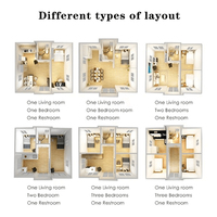 Maison préfabriquée mobile légère standard Maisons extensibles de conteneur de construction rapide pour la chambre à coucher