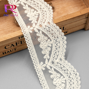 Adorno de encaje decorativo bordado blanco <span class=keywords><strong>en</strong></span> <span class=keywords><strong>tul</strong></span>, para manualidades de ropa y suministros de costura para decoración del hogar - Product Image 4