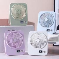 Nouveau ventilateur de bureau USB en plastique pour étudiant, multi-vitesses, batterie au lithium, petit ventilateur de bureau transfrontalier avec logo, moteur brossé à touches de piano