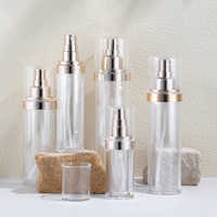 Atomiseur d'emballage cosmétique transparent vide de luxe personnalisé de 30ml 50ml 100ml Flacon pulvérisateur pompe sans air en plastique acrylique à fine brume