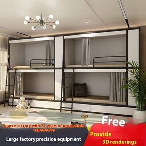 OEM ODM Hergestellt Fabrik Doppelbett Schlafsaal Personal Apartment <span class=keywords><strong>Hostel</strong></span> Metall Etagen bett - Product Image 2