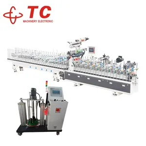 TC woodworking machinery aluminium MDF wood PVC profile wrapping coating machine