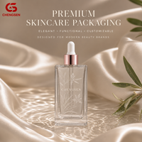 Flacons compte-gouttes de luxe personnalisés avec logo, 30ml, 50ml, 100ml, en verre transparent/noir/coloré, rechargeables, avec atomiseur à fine brume et boîte