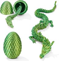 Œuf de dragon chinois en plastique, décoration Feng Shui sur le thème des animaux, objet de collection pour adultes