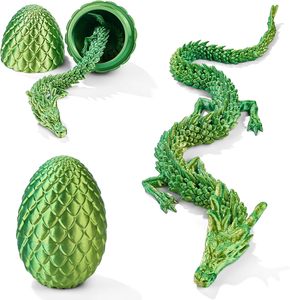 Œuf de dragon chinois en plastique, décoration Feng Shui sur le thème des animaux, objet de collection pour adultes - Product Image 2