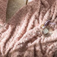 Plaid en fausse fourrure tricoté, style européen et américain, luxueux, douillet et chaud, taille King, en peluche, pour l'hiver, 100% polyester