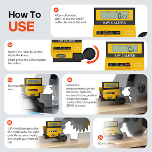 <span class=keywords><strong>Herramienta</strong></span> <span class=keywords><strong>de</strong></span> Medición <span class=keywords><strong>de</strong></span> <span class=keywords><strong>Calibre</strong></span> para Materiales Planos y Redondos, Elimina la Variación en la Medición para Sierras Ingletadoras - Product Image 6