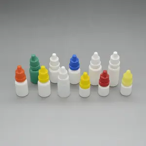 定制颜色5毫升眼滴管瓶螺旋盖药液塑料瓶，色彩鲜艳的脾气明显滴瓶盖